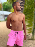 Short de bain homme rose classique